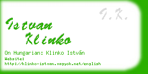 istvan klinko business card